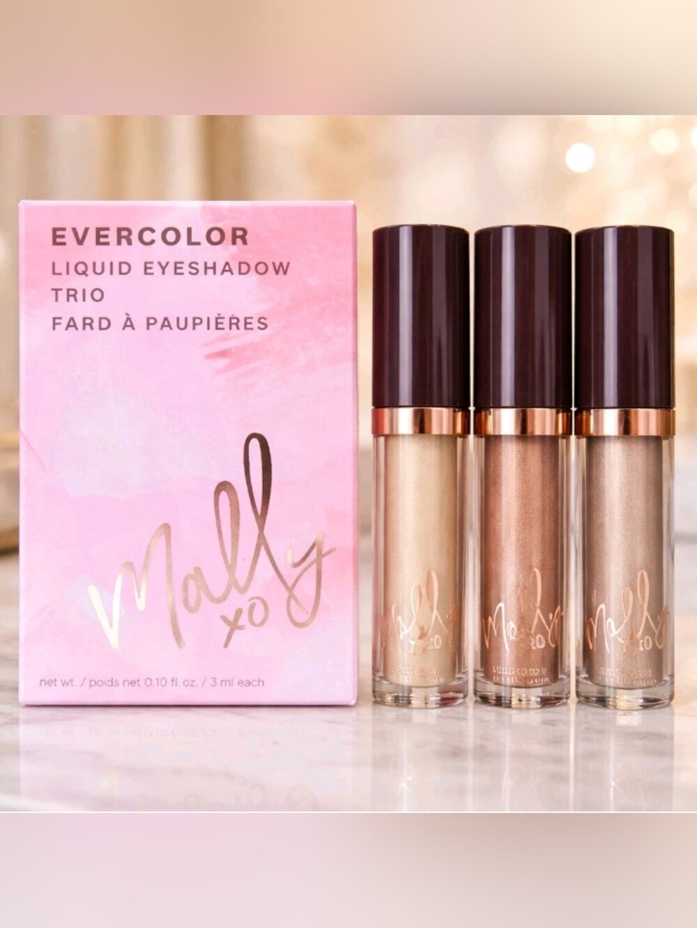 Mally XO Evercolor Liquid Eyeshadow Trio NIB